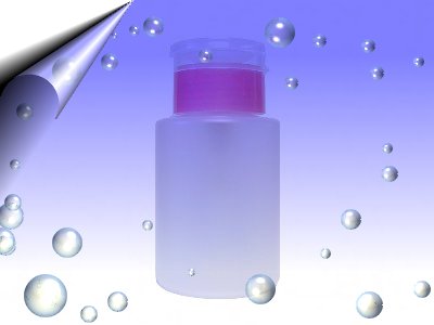 Dispenser-Remover-Flasche-Weiss-Pink