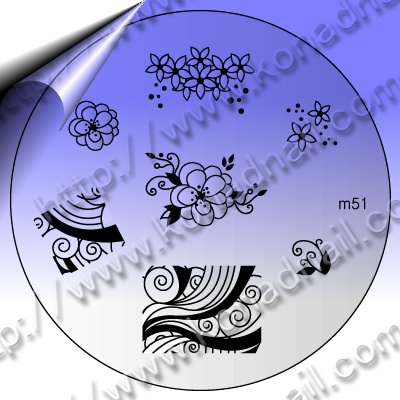KONAD-Nail-Stamping-Schablone-m51