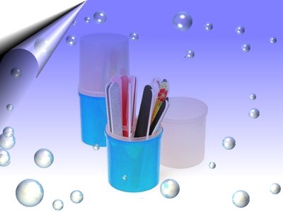 Nagelfeile-Aufbewahrungsbox-Blau