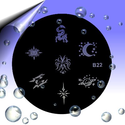 Nail-Stamping-Schablone-B22
