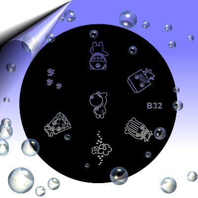 Nail-Stamping-Schablone-B32