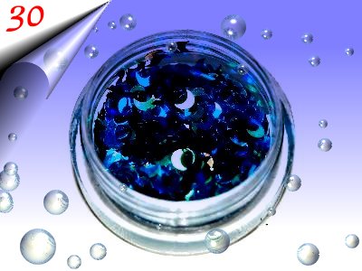 Nailart-Hologramm-Halbmond-Blau-Nr30