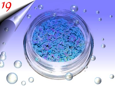 Nailart-Hologramm-Sterne-Hellblau-Nr19