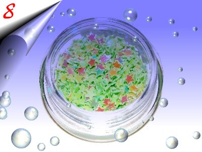 Nailart-Hologramm-Sterne-Hellgruen-Nr8