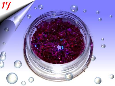 Nailart-Hologramm-Sterne-Kirschrot-Nr17