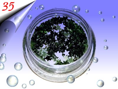 Nailart-Hologramm-Sterne-Metallic-Gruen-Nr35