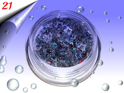 Nailart-Hologramm-Sterne-Silber-Nr21