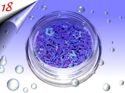 Nailart-Hologramm-Sterne-Violett-Nr18