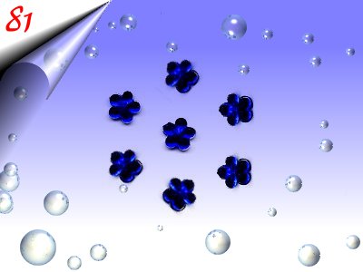 Strasssteinchen-Blume-Dunkelblau-Nr81