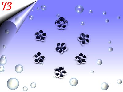Strasssteinchen-Blume-Silber-Nr73