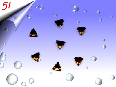 Strasssteinchen-Dreieck-Braun-Nr51