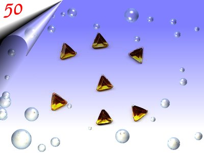 Strasssteinchen-Dreieck-Gold-Nr50