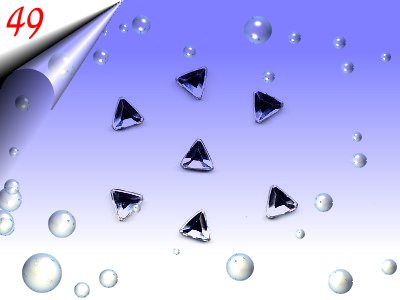 Strasssteinchen-Dreieck-Silber-Nr49