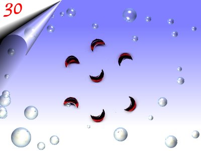 Strasssteinchen-Halbmond-Rot-Nr30