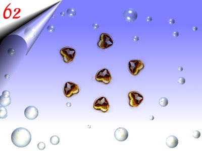 Strasssteinchen-Herz-Gold-Nr62